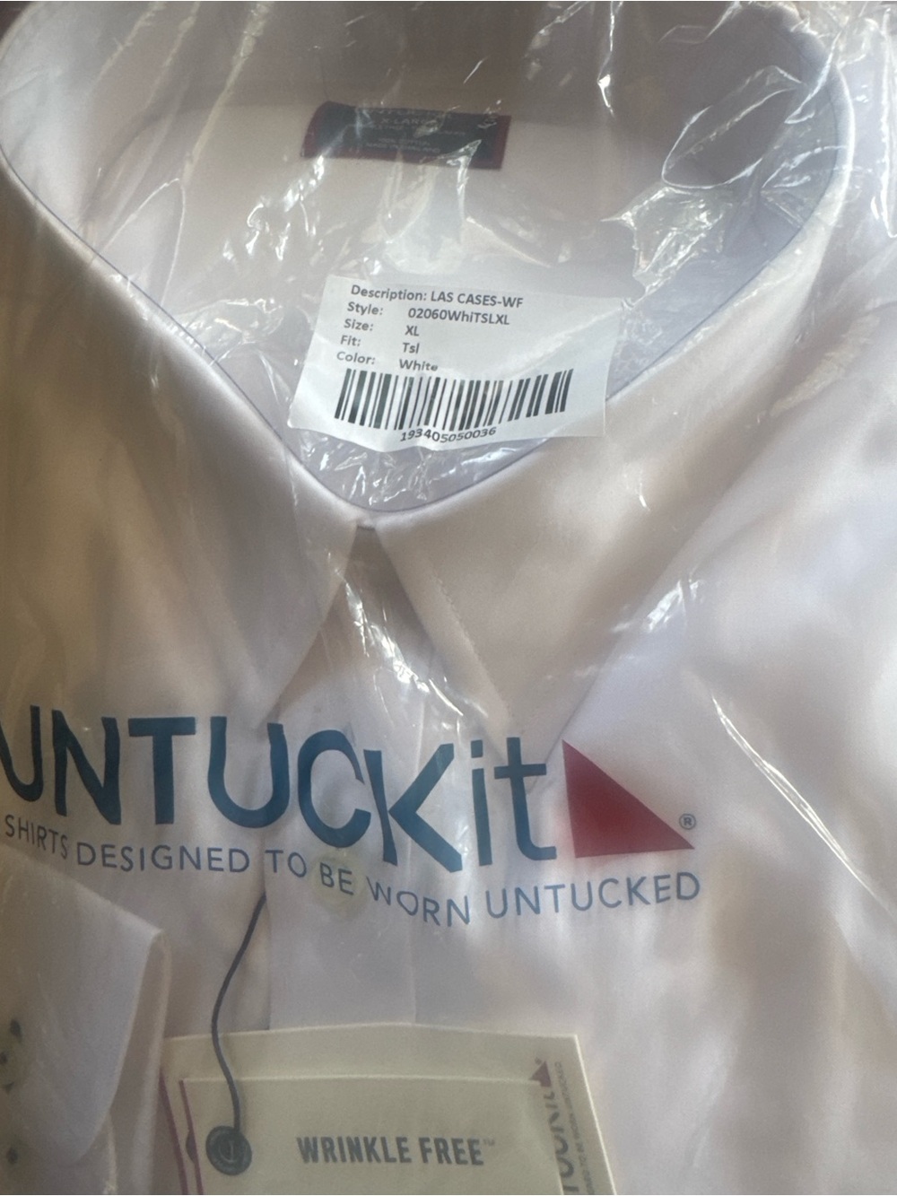 UNTUCKit White Men’s Dress Shirt brand new in package